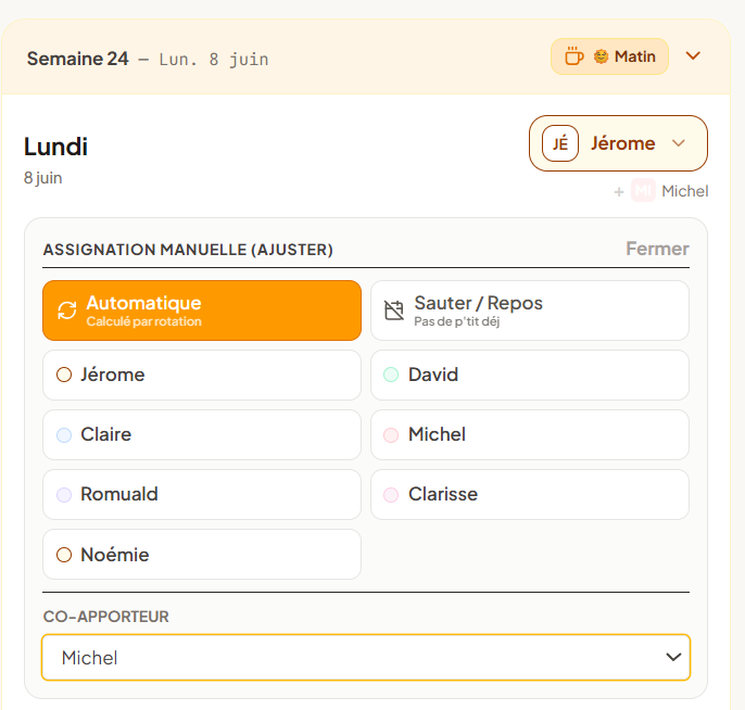 Ajustez manuellement en un clic si besoin